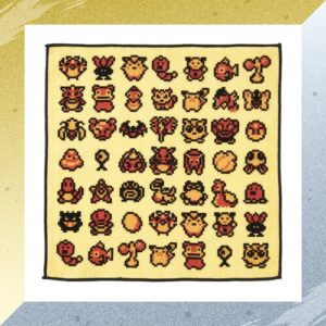 寶可夢中心－遊戲點陣金銀手巾