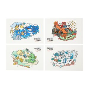 寶可夢中心－OTENKI TEAM系列明信片4張組