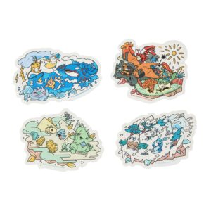 寶可夢中心－OTENKI TEAM系列貼紙4張組